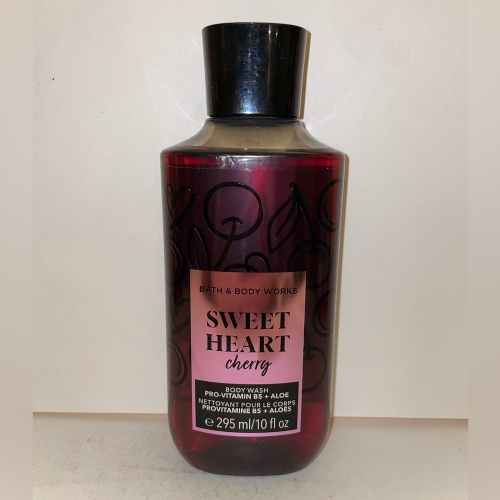 Bath & Body Works Sweetheart Sweet Heart Cherry Body Wash Shower Gel 10oz New